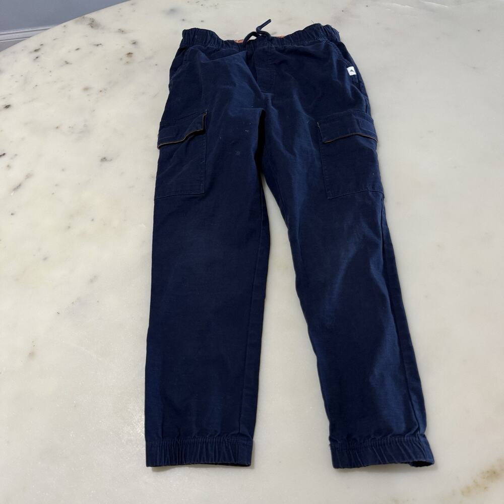 Tommy Bahama Boys Size L (7-8) Navy Blue Cargo Jogger Pants Elastic Waist Marlin